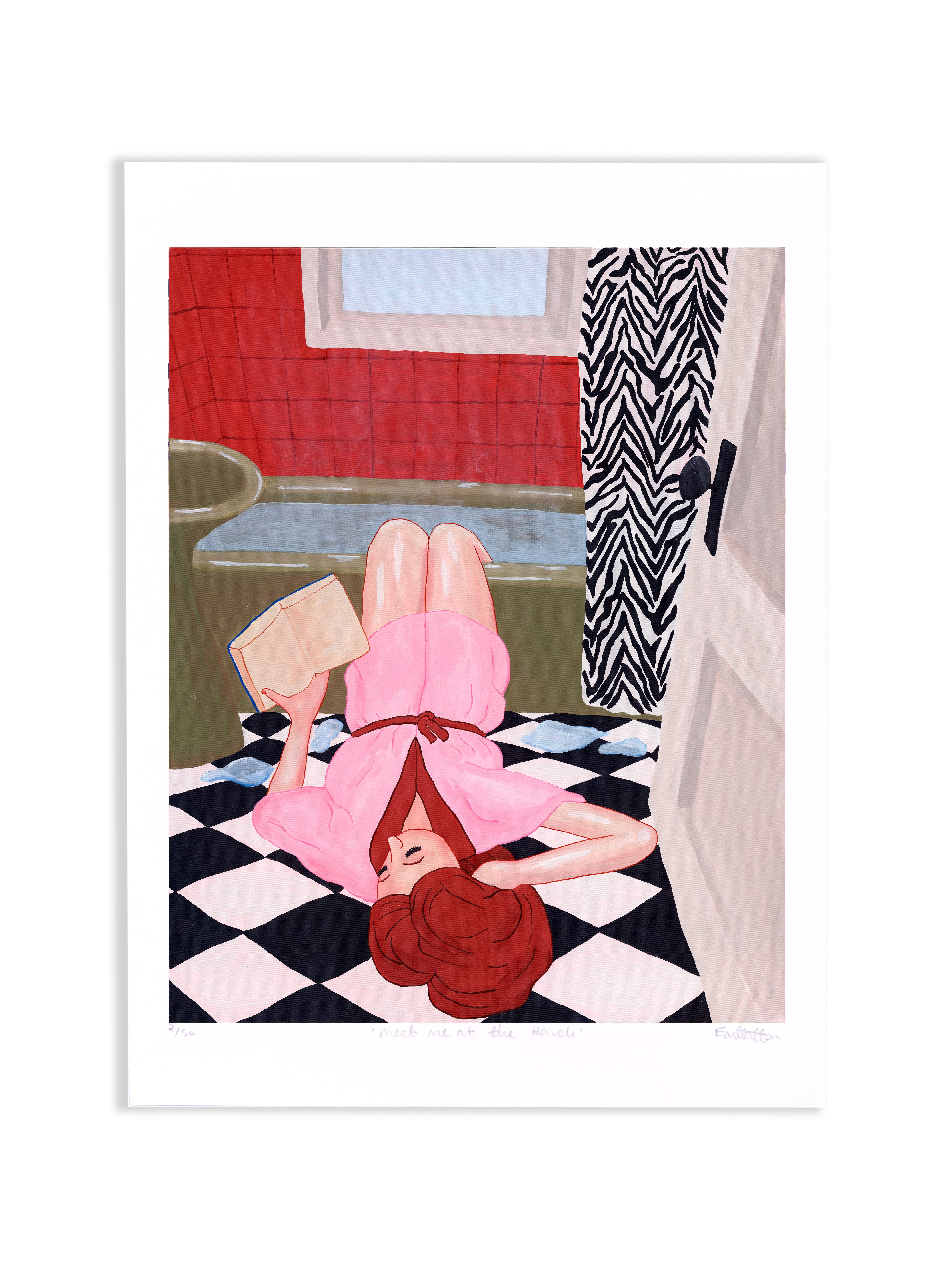 Sunday morning having a read, feet in the tub